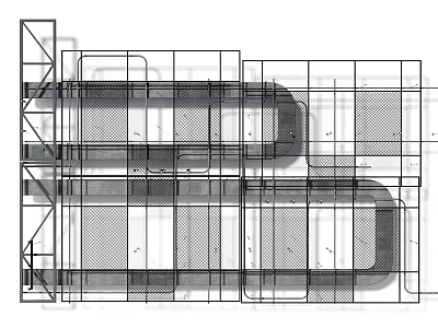 Suspended Ceiling Structural Diagram With Framework And Support Components Design Details 3d model