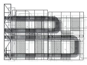 Industrial LOFT suspended ceiling with decorative metal pipe 3d model