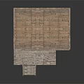 Rustic Wooden Cabin With Wooden Steps Door And Glass Window Design Structure