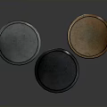 Rusty Metal Edible Oil Barrels In Black Dark Gray And Copper With Rusty Texture
