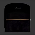 Open Dark Colored Drum Case With Drumhead And Wooden Drumsticks 3d model