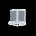White Commercial Precision Balance with Glass Enclosure Digital Display and Control Buttons