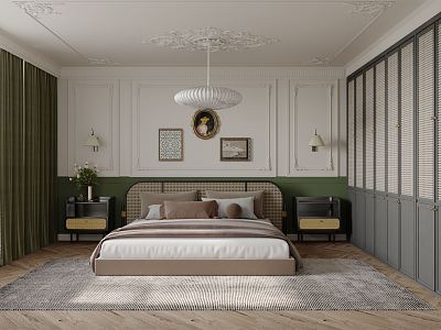 French Bedroom Room 3d model