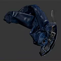 Stylish Blue Jeans Rolled Up With Matching Belt And Casual Design