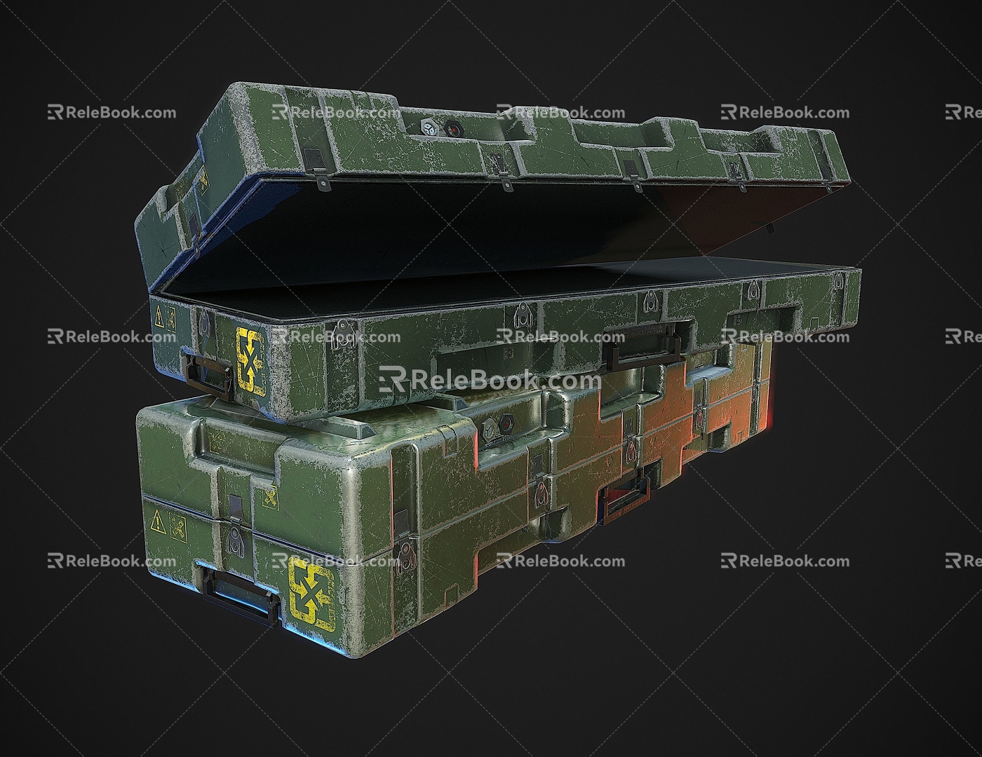 Military Supply Box Box Military Army Arms and ammunition box Supply Box War Quartermaster Box model