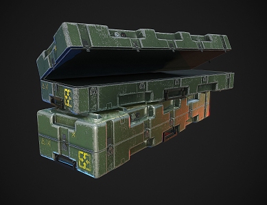 Military Supply Box Military Army Arms and ammunition box Supply Box War Quartermaster Box 3d model