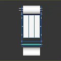 Sturdy Industrial Conveyor Equipment with Blue Frame Metal Rollers and Wheels