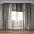 Elegant Layered Curtains With Sheer Panels And Textured Fabric For Window Treatment