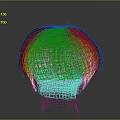 Game Movie Character Featuring Red Fringed Hair And Spherical Head Design