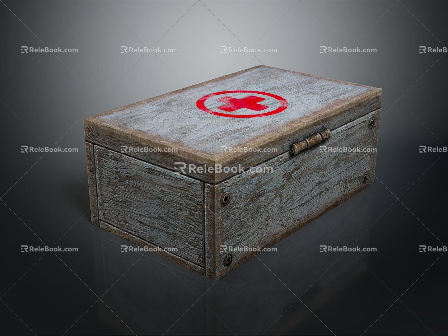 Modern First Aid Box Medical Box Medical Box Wooden Box Sanitary Box 3d model