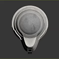 Modern White Tech Device With Transparent Dome And Control Panel Base