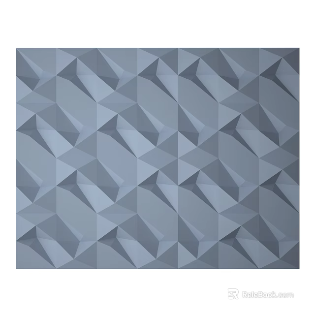 Gray Square Rug with Geometric 3D Pattern for Modern Interior Decor 3d model