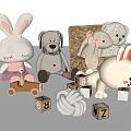 Modern Toys Plush Toy Doll Plush Toy Book Doll Fawn Toy Alpaca Rabbit Toy 3d model