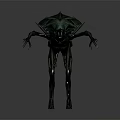 Sci Fi Alien Creature Character Design with Sharp Limbs and Mechanical Exoskeleton 3d model