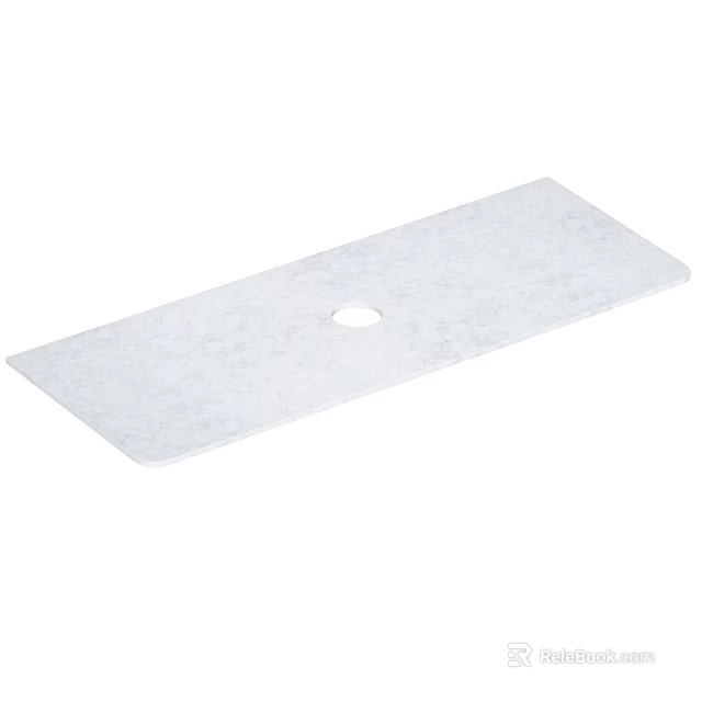 Practical White Rectangular Dish Soap Holder With Round Hole For Kitchen Use 3d model 