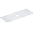 Practical White Rectangular Dish Soap Holder With Round Hole For Kitchen Use