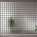 Modern glass brick glass brick partition 3d model