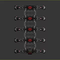Futuristic Mechanical Character And Biomechanical Creature With Multi Legged Design And Metallic Red Accents
