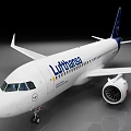 Lufthansa Commercial Airplane Model With Detailed White And Blue Livery Design