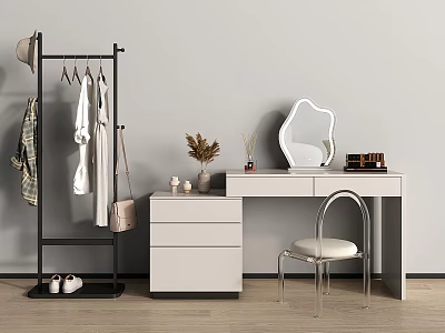 Dressing Table Dressing Table Dressing Stool Crystal Stool Dressing Table Dressing Table Dressing Cabinet Hanger 3d model