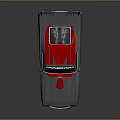 Classic Dodge Muscle Car Featuring Gray Body Red Hood And Roof Stripe Design