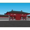 Chinese-style ancient public buildings 3d model