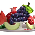 Inflatable Fruit Themed Decorative Model With Watermelon Pomegranate Grapes And Cantaloupe Design