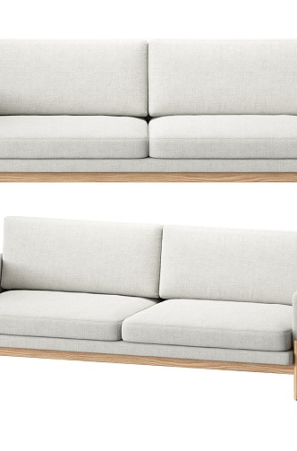 Nordic Simple Double Sofa Simple Double Sofa Pillow Simple Cushion 3d model