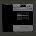 Sleek Stainless Steel Electric Oven With Digital Control Panel And Door Handle