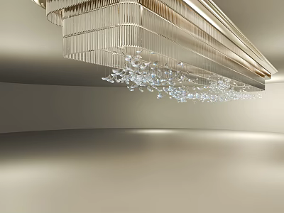 Modern Crystal Chandelier With Hanging Crystal Pendants For Elegant Interior Decoration 3d model