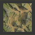 3D Topographic Terrain Model With Undulating Mountain Ranges And Colorful Elevation Zones