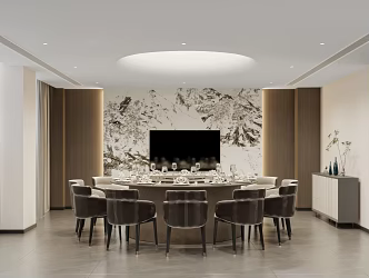 New Chinese-style private room 3d model