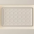Light Colored Ceiling Design With Intricate Geometric Pattern And Decorative Frame 3d model