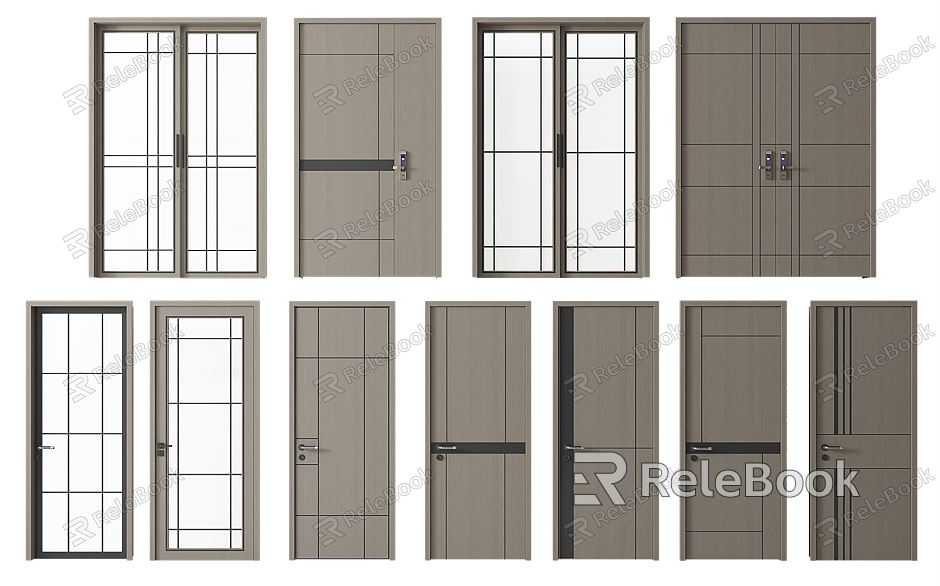 Modern swing door combination model