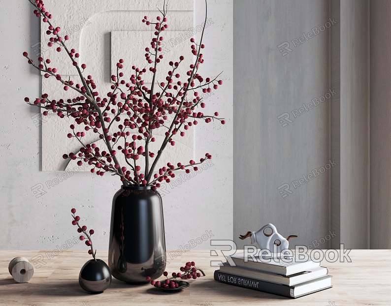 New Chinese Vase Vase Flower Art model