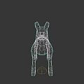 Low Poly Brown And White Deer Animal 3D Model With Geometric Design
