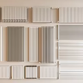 Smart Machine Radiators With Various Modern Designs And Styles On Wall 3d model
