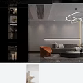Modern Dining and Living Room Interior With Sofa Coffee Table And Pendant Lights