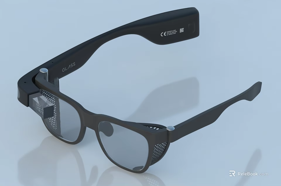 Elegant Black Jewelry Eyewear Design With Fashionable Accessories And Modern Style 3d model 