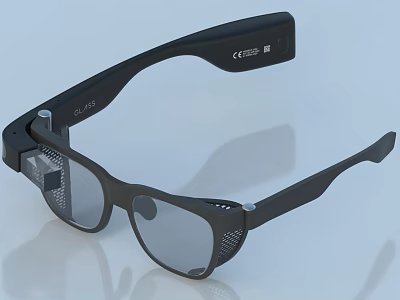 Elegant Black Jewelry Eyewear Design With Fashionable Accessories And Modern Style 3d model