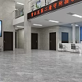 Modern Jiawang District Second Detention Center Reception Hall Interior With Counter And Chairs