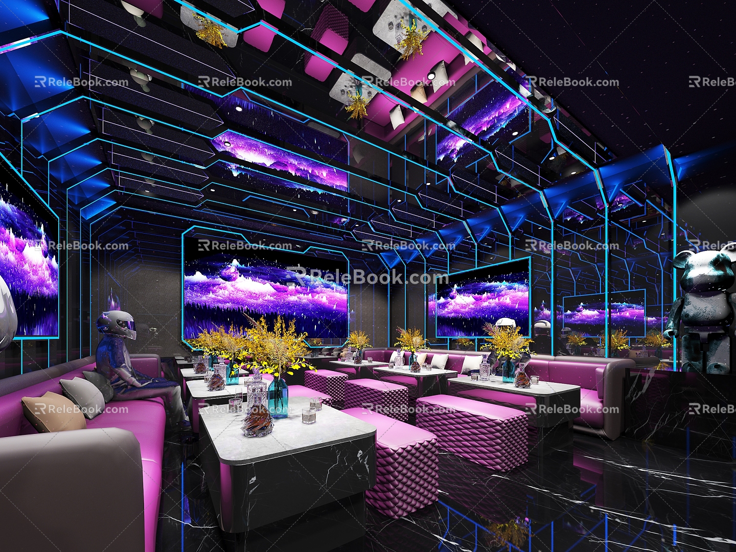 Modern KTV Party Room 3d model