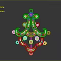 Golden Daily Life Ornament with Intricate Curved Design Embellished with Small Gems