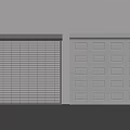 Modern Garage Doors Exterior With Roller Shutter Slats And Paneled White Design