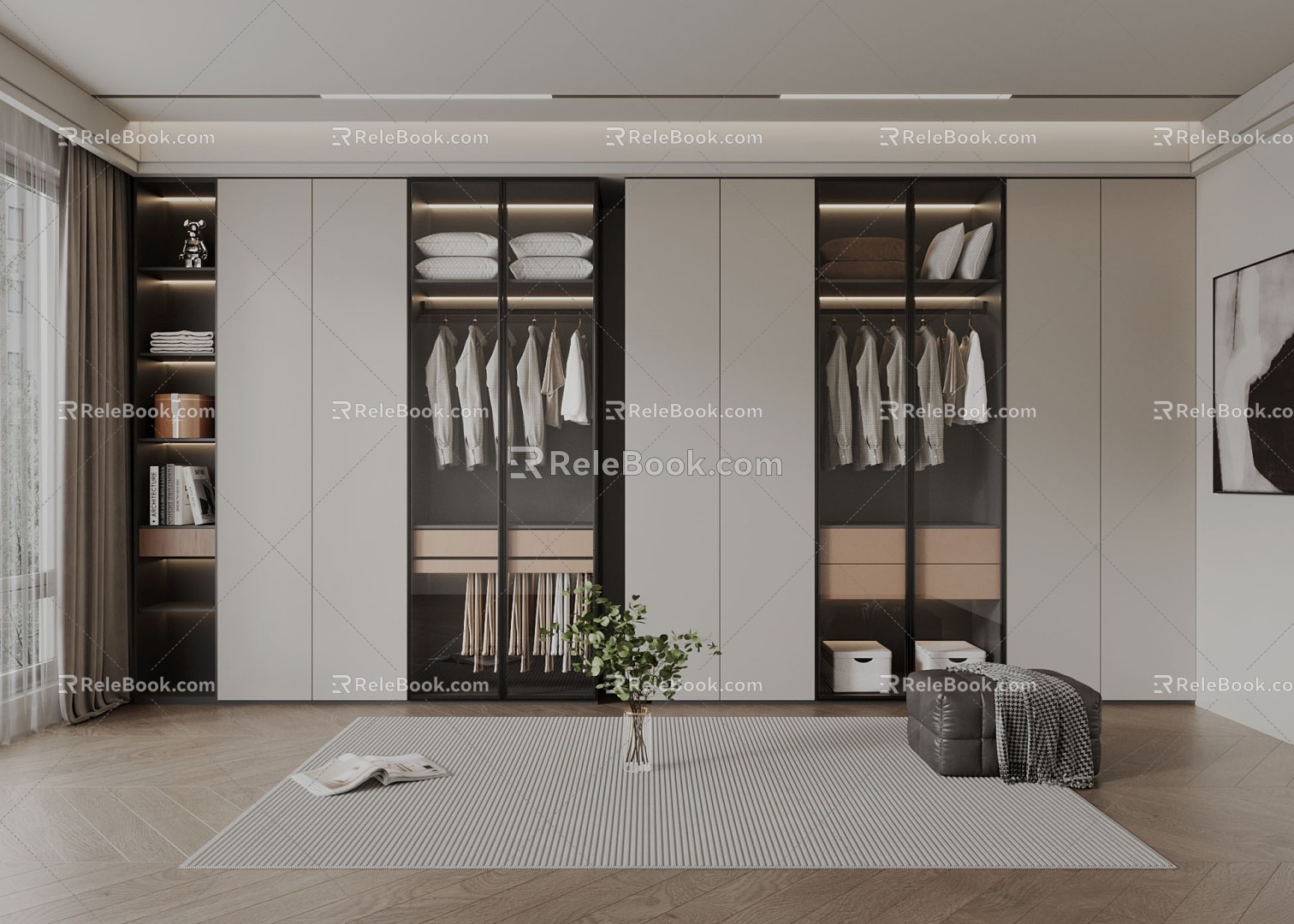 Modern Italian Light Luxury Wardrobe Ornaments 3d model