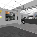 4S Car Dealership Showroom With Modern Interior And Vehicle Display Area