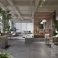 Serene Courtyard Garden With Lush Green Plants Outdoor Seating And Natural Decor