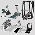 Essential Sports Equipment Collection Featuring Treadmill Dumbbell Rack Smith Machine And Elliptical