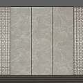 New Chinese Style Hard-pack Wall Panel Background Wall Decorative Panel Fabric Wall Cloth 3d model