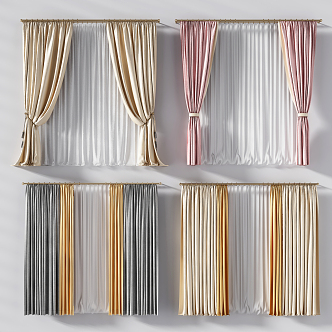 Modern Curtains 3d model